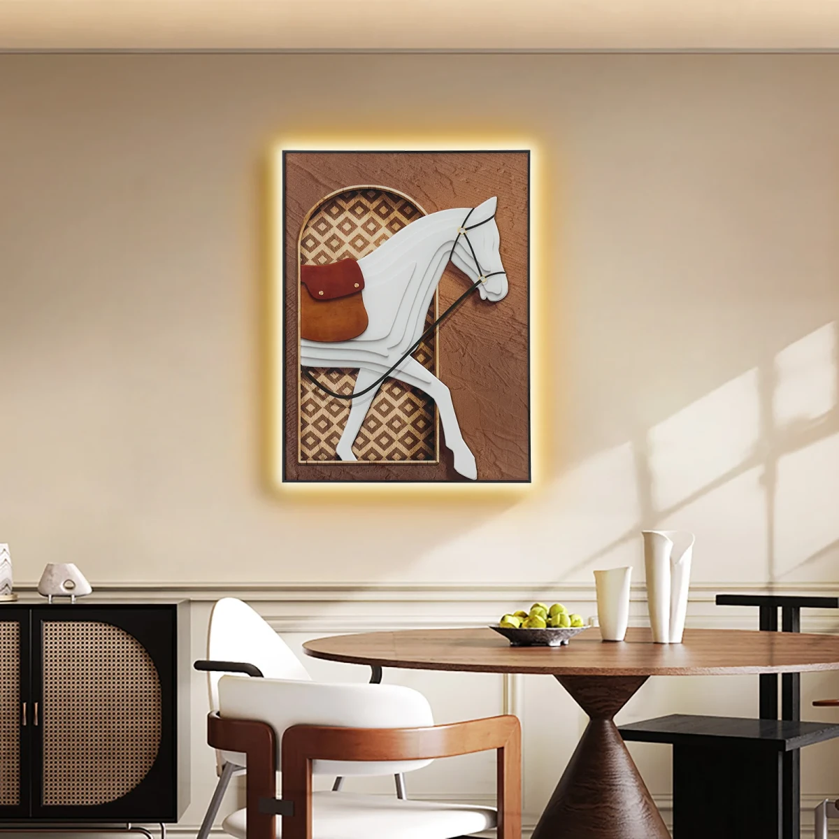 Işıklı Modern Akrilik At