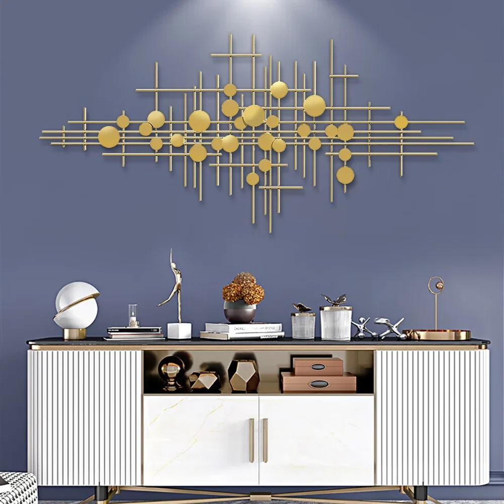 58,3" Modern Altın Metal Duvar Dekoru