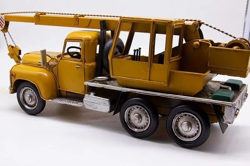 Dekoratif Metal Vinç Kamyon Maketi