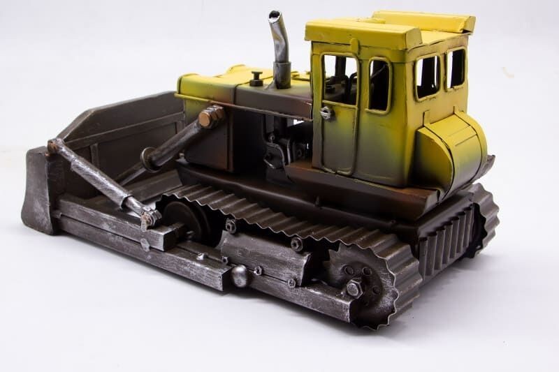 Dekoratif Metal Buldozer Maketi