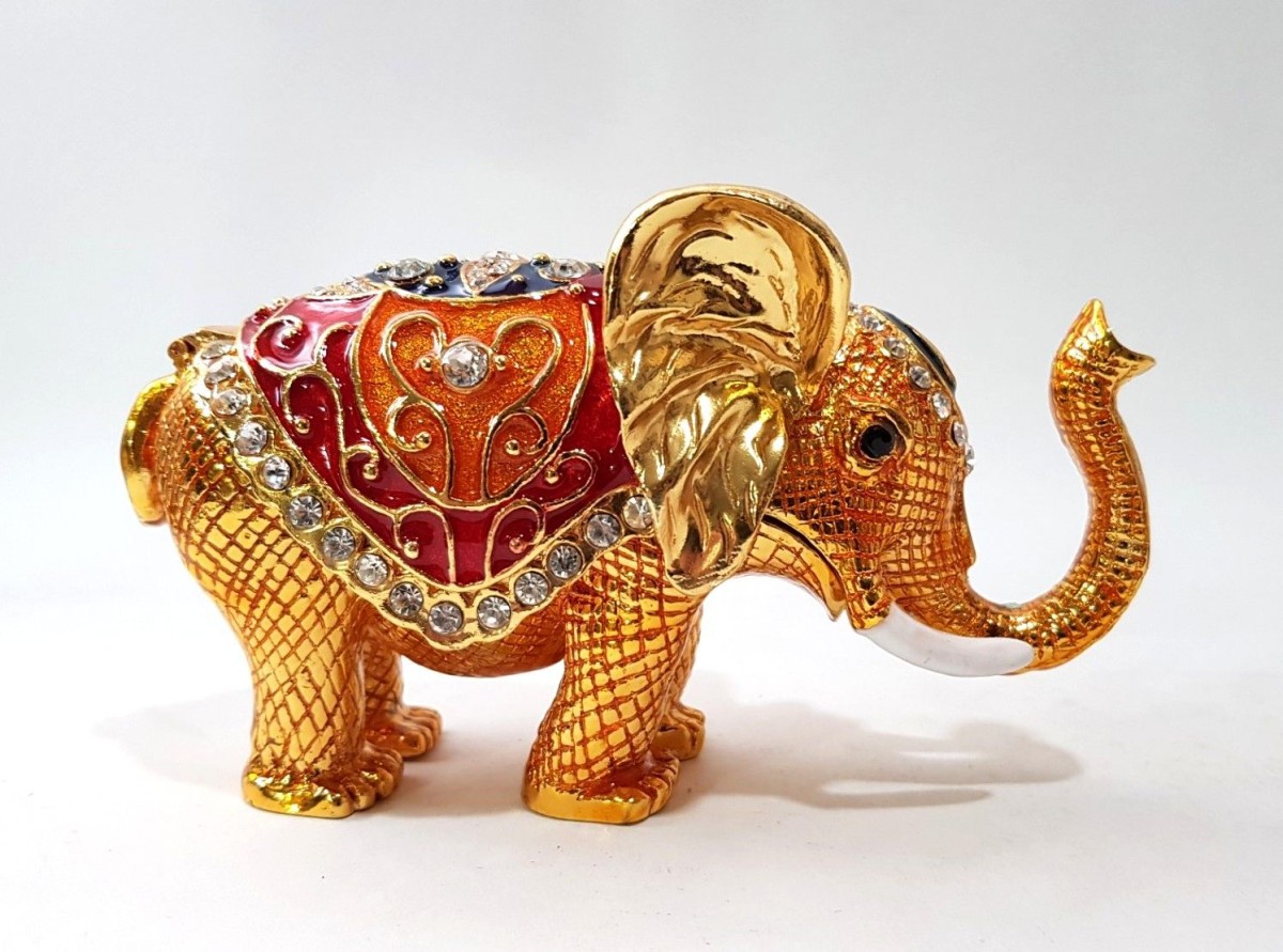 Taşlı Fil Biblo Kutu