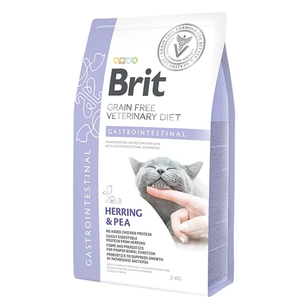 Brit Veterinary Diet Gastrointestinal Ringa Balıklı Sindirim Sistemi Destekleyici Tahılsız Kedi Maması 5KG