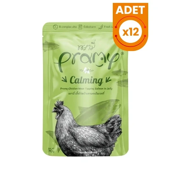 Pramy Jöle İçinde Somonlu ve Tavuklu Pouch Yetişkin Konserve Kedi Maması