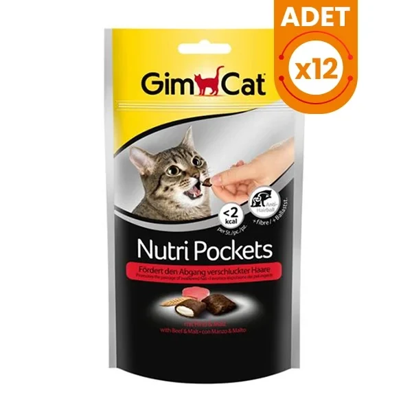 Gimcat Nutri Pockets Biftek Malt Kedi Ödül Maması Tablet
