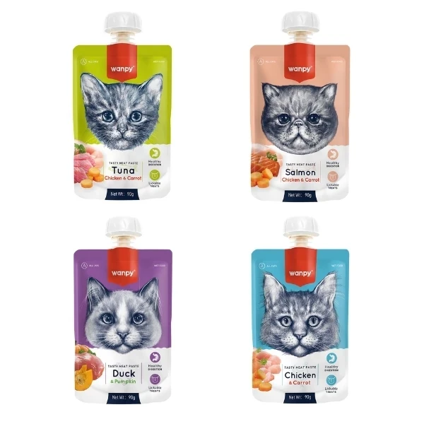 Wanpy Karışık Lezzetler Doğal Sıvı Kedi Ödül Maması