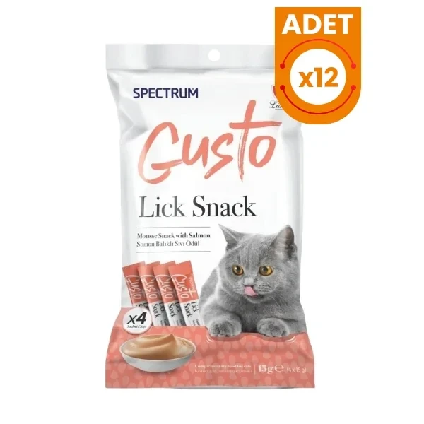 Spectrum Gusto Lick Snack Somonlu Sıvı Kedi Ödül Maması