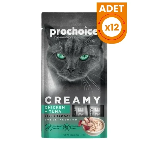Prochoice Creamy Tavuklu ve Ton Balıklı Sıvı Kedi Ödül Maması