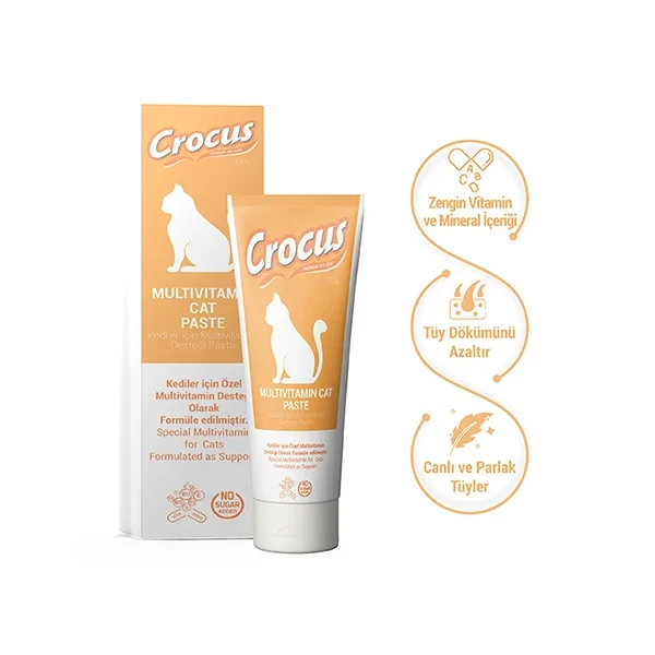 Crocus Multivitamin Kedi Malt Macunu